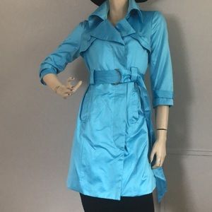 NWT. BEBE Top. Coat Jacket . Color Blue . Size S.